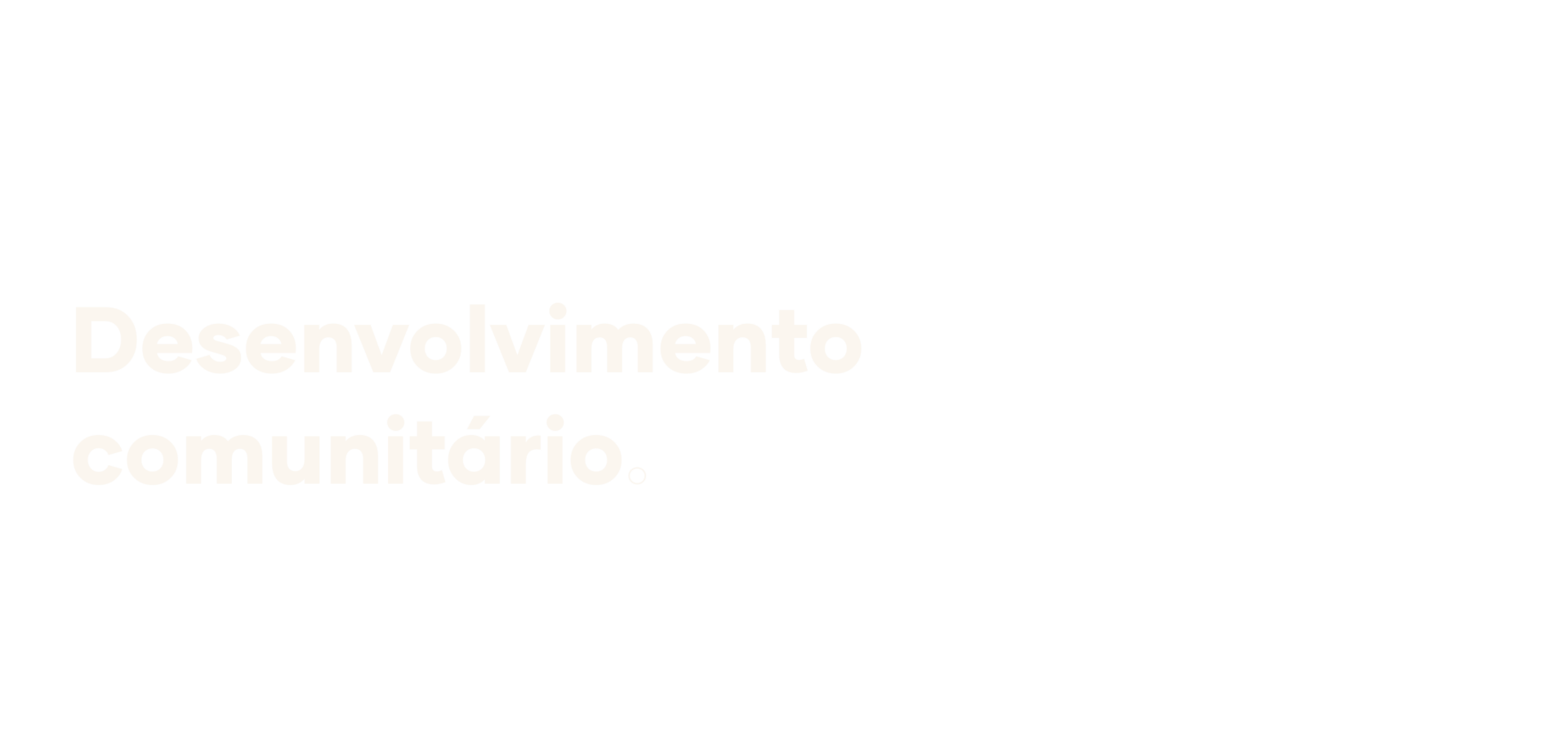 Desenvolvimento Comunitário.